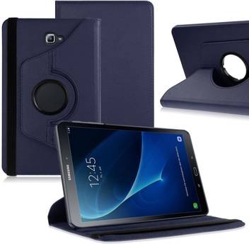 Tezk Flip Cover For Samsung Galaxy Tab A 10 1 Inch Sm T580 T585 T587 360 Degrees Rotating Stand Pu Leather Flip Cover Case Tezk Flipkart Com