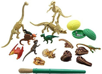 dinosaur toy skeleton fossil excavation