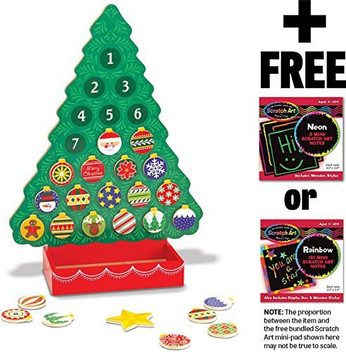 melissa and doug countdown to christmas wooden advent calendar