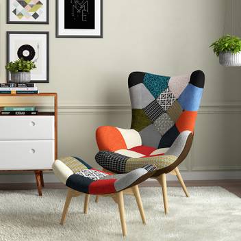 Urban Ladder Contour Ottoman Replica Fabric Living Room Chair Urban Ladder Contour Ottoman Replica