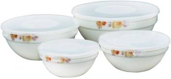 Smart Skill Smart Skill Home Utility Heat Resistant Opal Glassware Stackable Bowl Set Of 4 Bowls Ceramic Storage Bowl Price In India Buy Smart Skill Smart Skill Home Utility