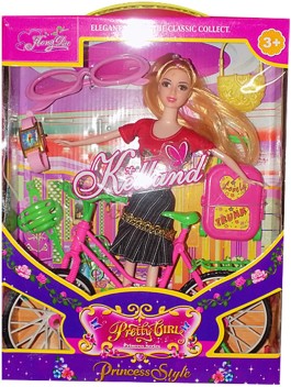 barbie doll with cycle