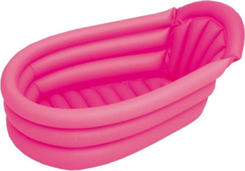 pink baby bath