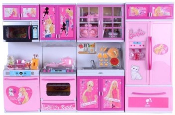 barbie play kitchen set