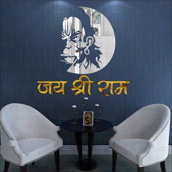 Best Decor Extra Large Hanuman Ji Silver Pack Of 2 Acrylic
