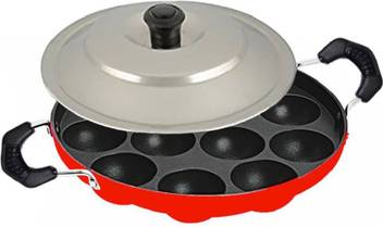 Sayee Aluminum Non Stick Big Appam Tawa With Handle And Lid Paniarakkal Pan 23 Cm Diameter With Lid Price In India Buy Sayee Aluminum Non Stick Big Appam Tawa With Handle