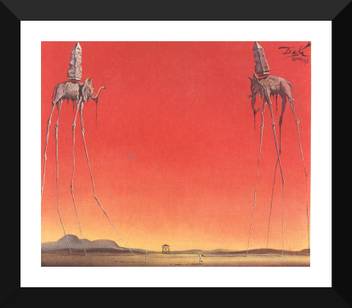 The Elephants - "Salvador Dali's Paintings Collection" - Premium Quality  Framed Poster For Home And Office Décor Paper Print - Salvador Dali posters  - Art & Paintings posters in India - Buy