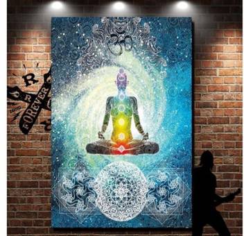 Indian Decor Mandala Yoga Zen Wall Meditation Batik Hippie Om Sign