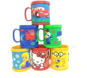 Shopkooky Mugs For Kids Cartoon Printed Embossed Mug For Kids Best Design Fancy Milk Tea Container Perfect Return Gift Birthday Gifts Online Pack Of 6 Plastic Coffee Mug Price In India