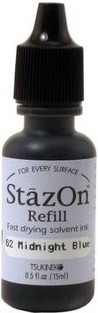 Imagine Crafts StazOn Solvent Ink Pad-Midnight Blue