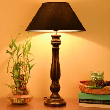 Homesake Classic Victorian Black Wood Table Lamp With Blue Shade Table Lamp Price In India Buy Homesake Classic Victorian Black Wood Table Lamp With Blue Shade Table Lamp Online At Flipkart Com