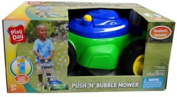play day push n bubble mower