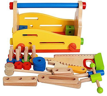 toy wooden workbench set