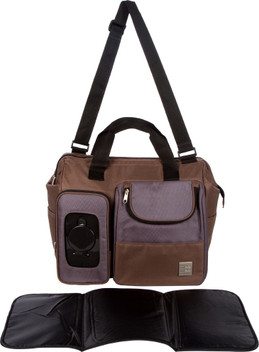 changing bag with bottle warmer