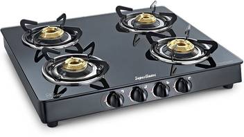 Superflame Gas Stove 4 Burner Solitare Glasstop Crystal Steel Manual Gas Stove Price In India Buy Superflame Gas Stove 4 Burner Solitare Glasstop Crystal Steel Manual Gas Stove Online At Flipkart Com