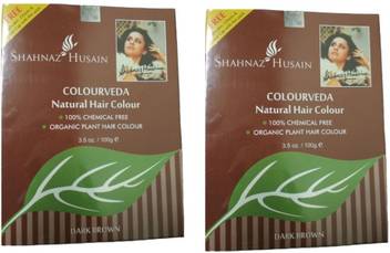 Shahnaz Husain Colourveda Natural Hair Colour Dark Brown Pack Of