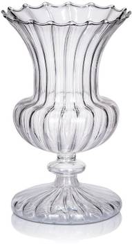 Home 4 You Glass Vase Clear Size 10 X 16 Cm For Table Wall Decor