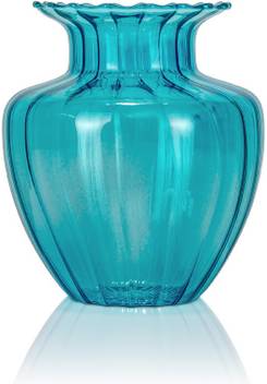 Home 4 You Glass Vase Aqua Blue For Table Wall Decor Size 12 X