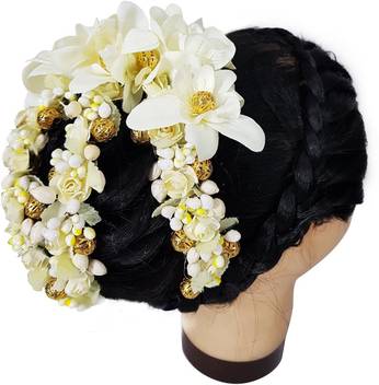 Inaaya Bridal Hair Accessories For Wedding Bun Decoration Flowers