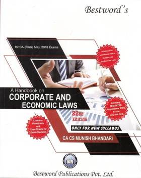 Handbook On Corporate And Economic Laws Only For New Syllabus By Munish Bhandari Applicable For May 2018 Exam Buy Handbook On Corporate And Economic Laws Only For New Syllabus By Munish Bhandari Ca final combo textbook on corporate and economic laws.