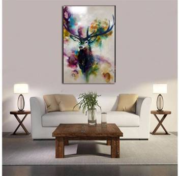 Living Room Elk Inkjet Oil Painting Bedroom Simple Decorative Living Room Elk Inkjet Oil Painting
