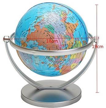 Bephamart World Globe Earth Ocean Atlas Map With Rotating Stand