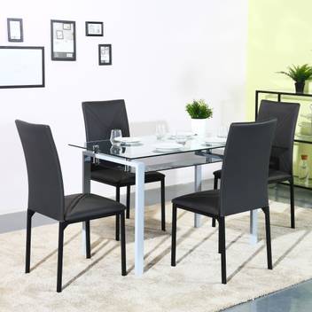 Flipkart Perfect Homes Luzon Metal 4 Seater Dining Set Price In