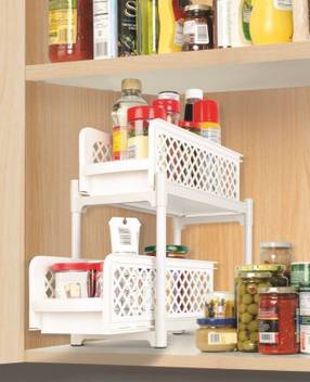 Avmart Portable 2 Tier Basket Drawers Organizes Kitchen Bathroom