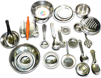 stainless steel kids kitchen set