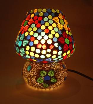 Susajjitdecor Lovely Night Lamp With Beautiful Mosaic Work