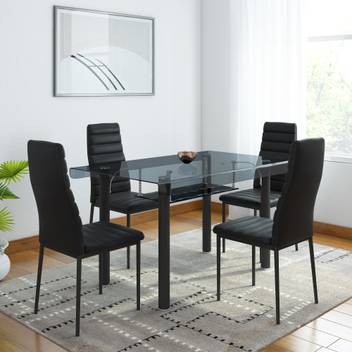 Woodness Milan Metal 4 Seater Dining Set Price In India Woodness Milan Metal 4 Seater Dining