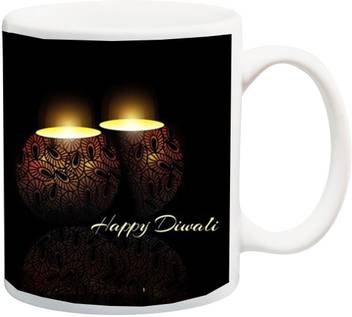Me You Happy Diwali Gifts For Brother Sister Mother Grand Father Grand Mother Iz17 Vk Mu 0347 With Beautiful Candle Lights Printed Ceramic Mug Price In India Buy Me You Happy Diwali Gifts For Brother Sister