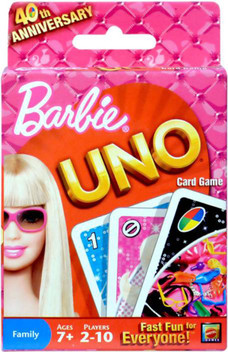 barbie uno cards