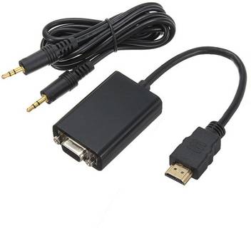 Microware Hdmi Male To Vga Female With Audio Converter 1 5 M Hdmi Cable Microware Flipkart Com