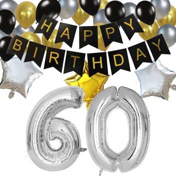 Theme My Party Gold Black Silver Birthday Decoration Price In
