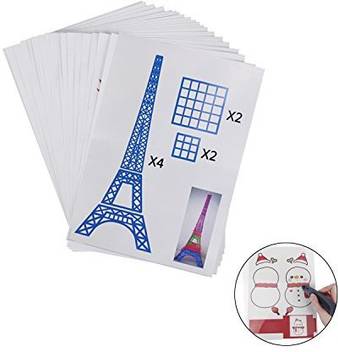 Generic 20 Pcs 40 Designs 3d Drawing Mold For 3d Pen 3d Printing