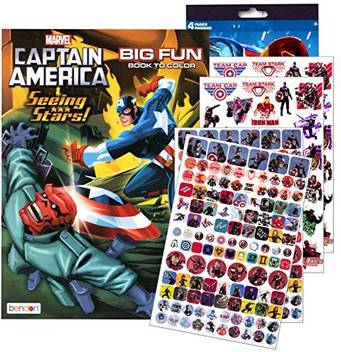 Marvel Comics Captain America Coloring Book With Captain America Stickers Captain America Iron Man Hulk And More Captain America Coloring Book With Captain America Stickers Captain America Iron Man Hulk And