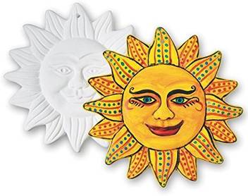 Color Me Ceramic Bisque Aztec Sun Plaques Makes 12 Ceramic Bisque Aztec Sun Plaques Makes 12 Shop For Color Me Products In India Flipkart Com