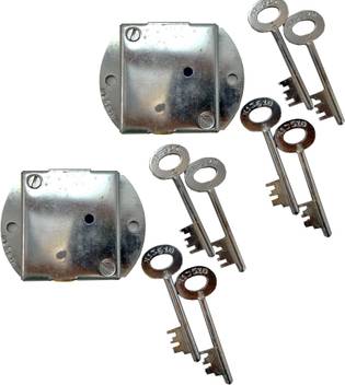 Hli 6 Lever Almirah Lock With Double Lock Pack Of 2 Round 4 Keys Stainless Steel Keys Size 82 M M Lock Buy Hli 6 Lever Almirah Lock With Double Lock Pack Of 2 Round