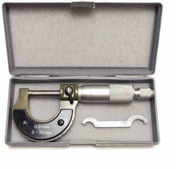 0-25mm 0.01mm Gauge Outside Metric Micrometer Tool With Metal Caliper Tool Box