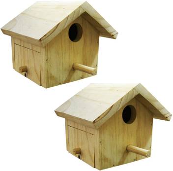 Birdhousebuilder Nb0038 House Sparrow Bird House Nest Box Set Of 2