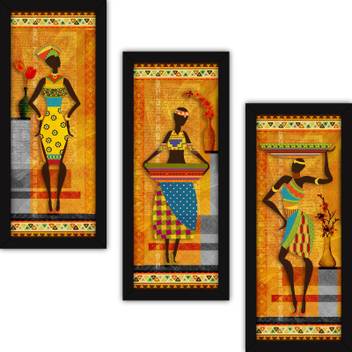 Fatmug Wall Paintings For Living Room With Frame Tribal Abstract