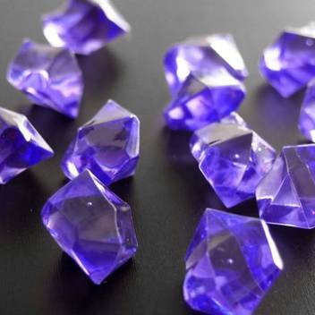 Day Fake Clear Ice Cubes Crystals Gemstones Decorative Glass