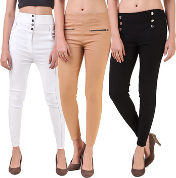 white jeggings flipkart