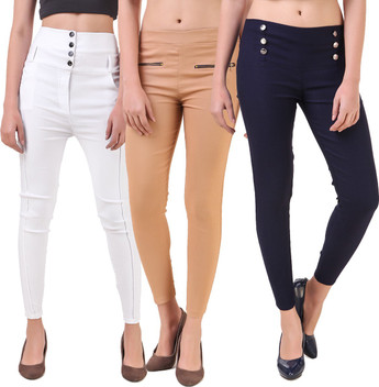 white jeggings flipkart