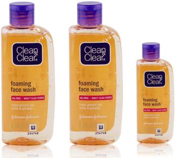 Clean Clear Foaming 150ml 150ml 50ml Face Wash Price In India Buy Clean Clear Foaming 150ml 150ml 50ml Face Wash Online In India Reviews Ratings Features Flipkart Com