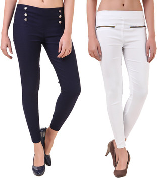 white jeggings flipkart
