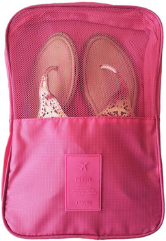 hot pink shoes and bag