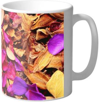 Arkist Wonderful Beautiful Amazing Dry Leaves 2 Wallpaper White