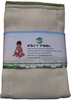Easy Feel 100 Unbleached Cotton Prefold Cloth Diapers Premium